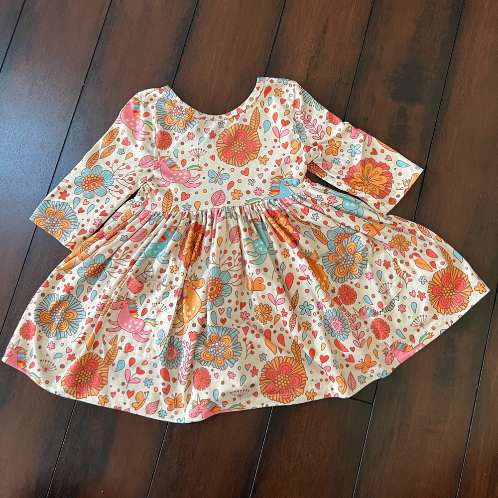 MILA & ROSE Unicorn Twirl Dress - 2T